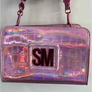 Steve madden BLIMA Pink NWOT iridescent  PURSE w/ coin pouch